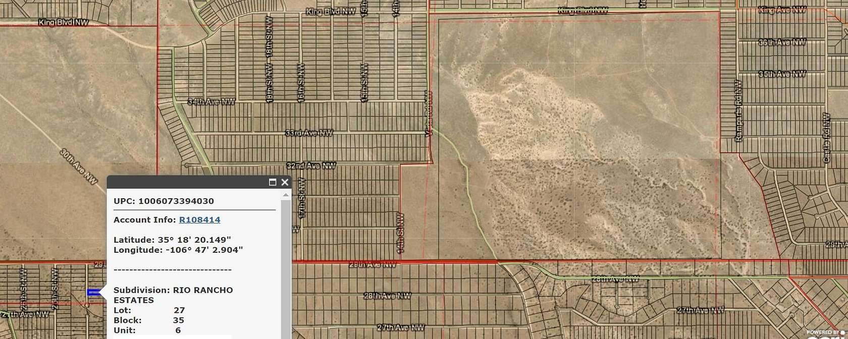 0.5 Acres of Land for Sale in Rio Rancho, New Mexico