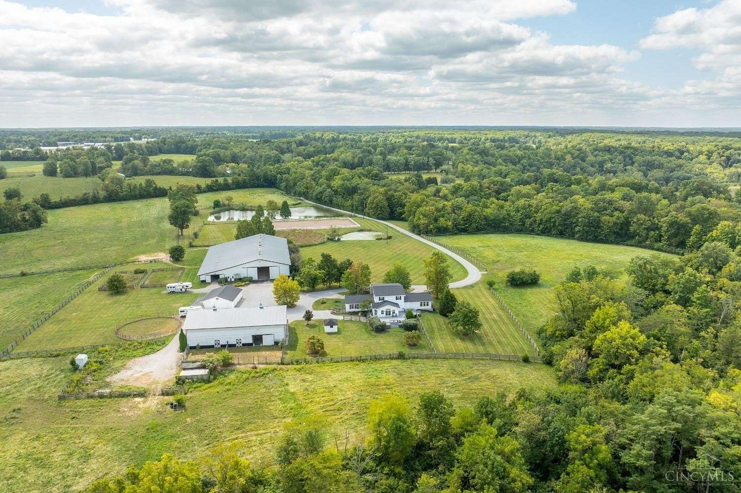 35.65 Acres of Agricultural Land with Home for Sale in Williamsburg Township, Ohio