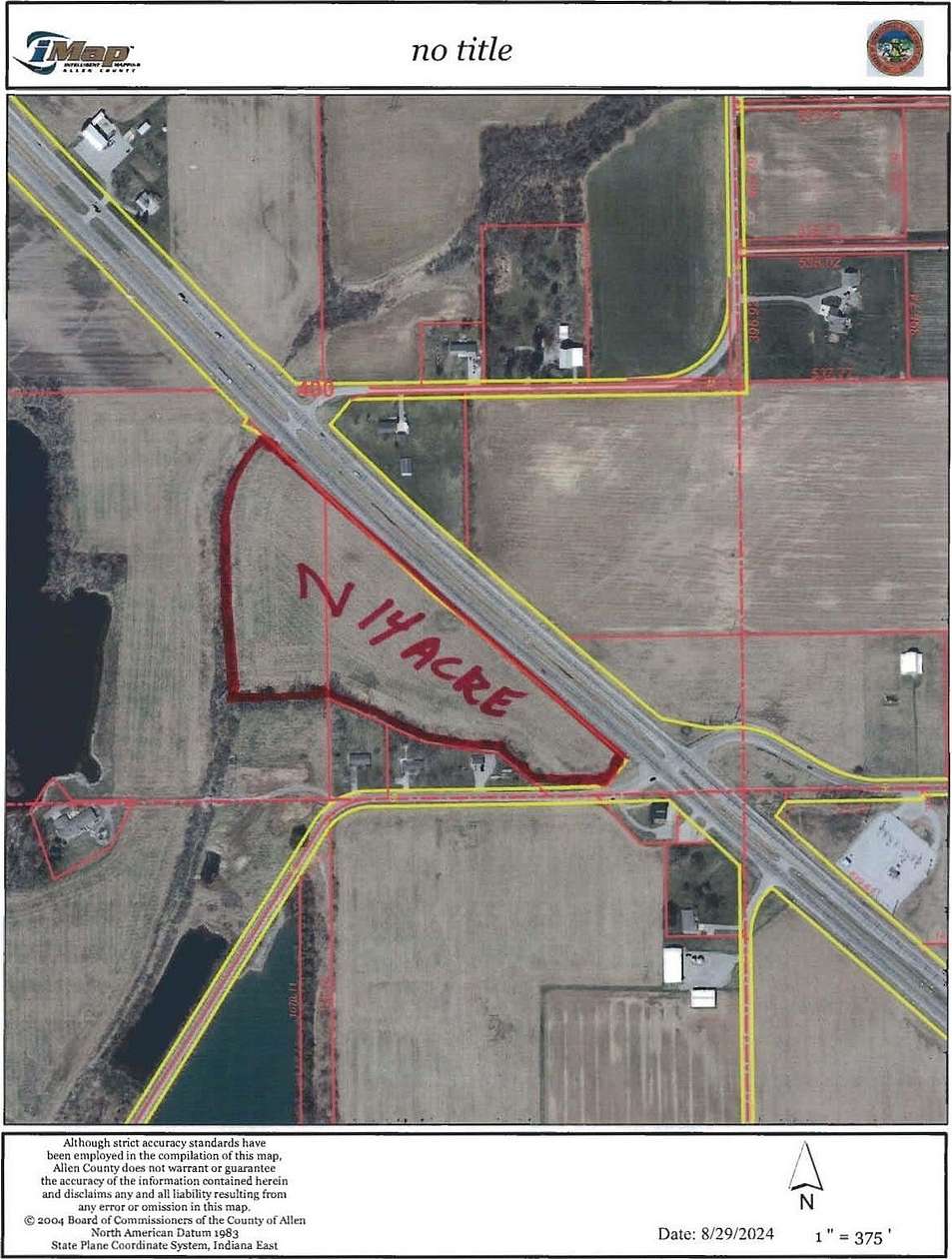 14 Acres of Agricultural Land for Sale in Hoagland, Indiana