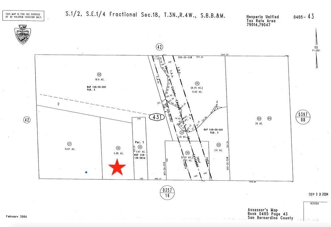 5.08 Acres of Mixed-Use Land for Sale in Hesperia, California