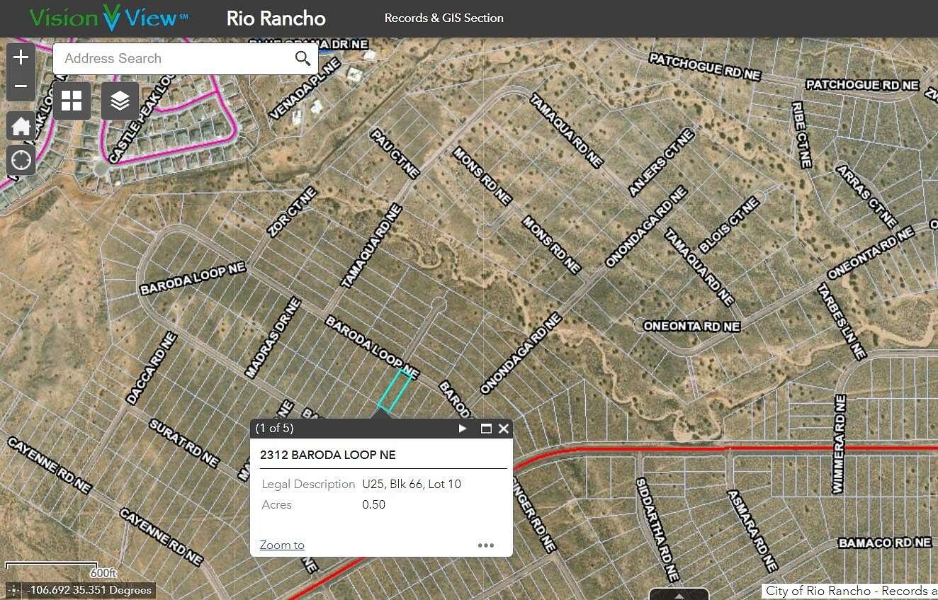 0.5 Acres of Land for Sale in Rio Rancho, New Mexico