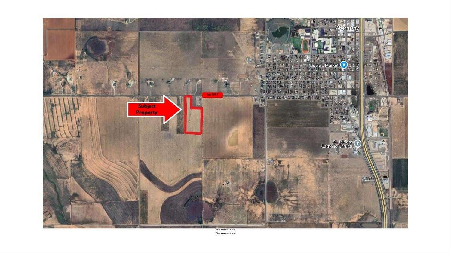 13.08 Acres of Land for Sale in Abernathy, Texas