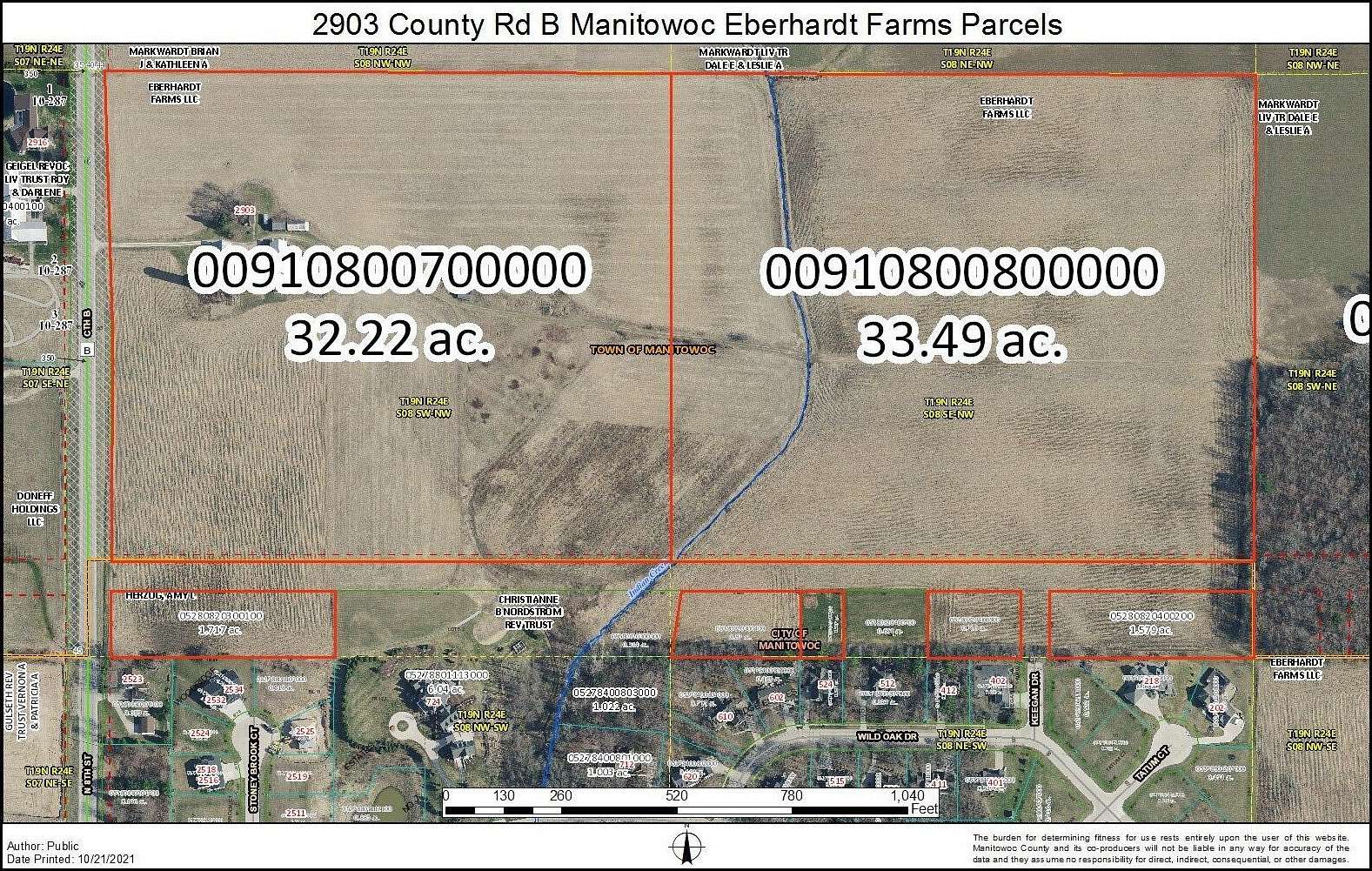 70.14 Acres of Land for Sale in Manitowoc, Wisconsin