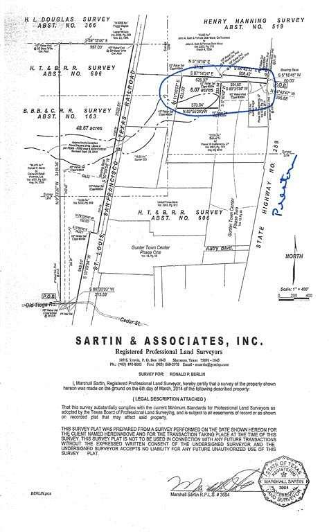 6.07 Acres of Commercial Land for Sale in Gunter, Texas