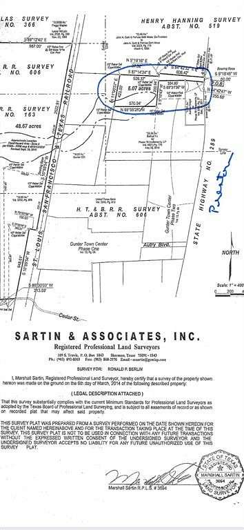 6.07 Acres of Commercial Land for Sale in Gunter, Texas