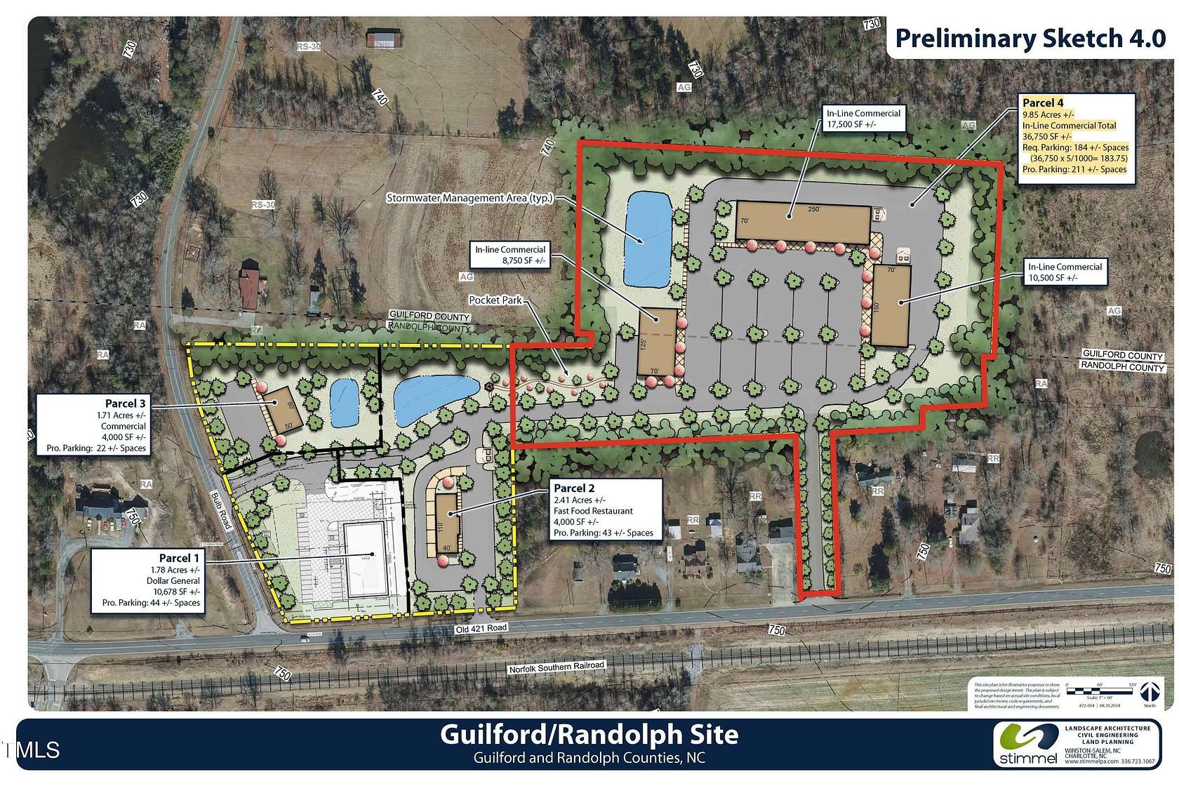 9.85 Acres of Commercial Land for Sale in Liberty, North Carolina