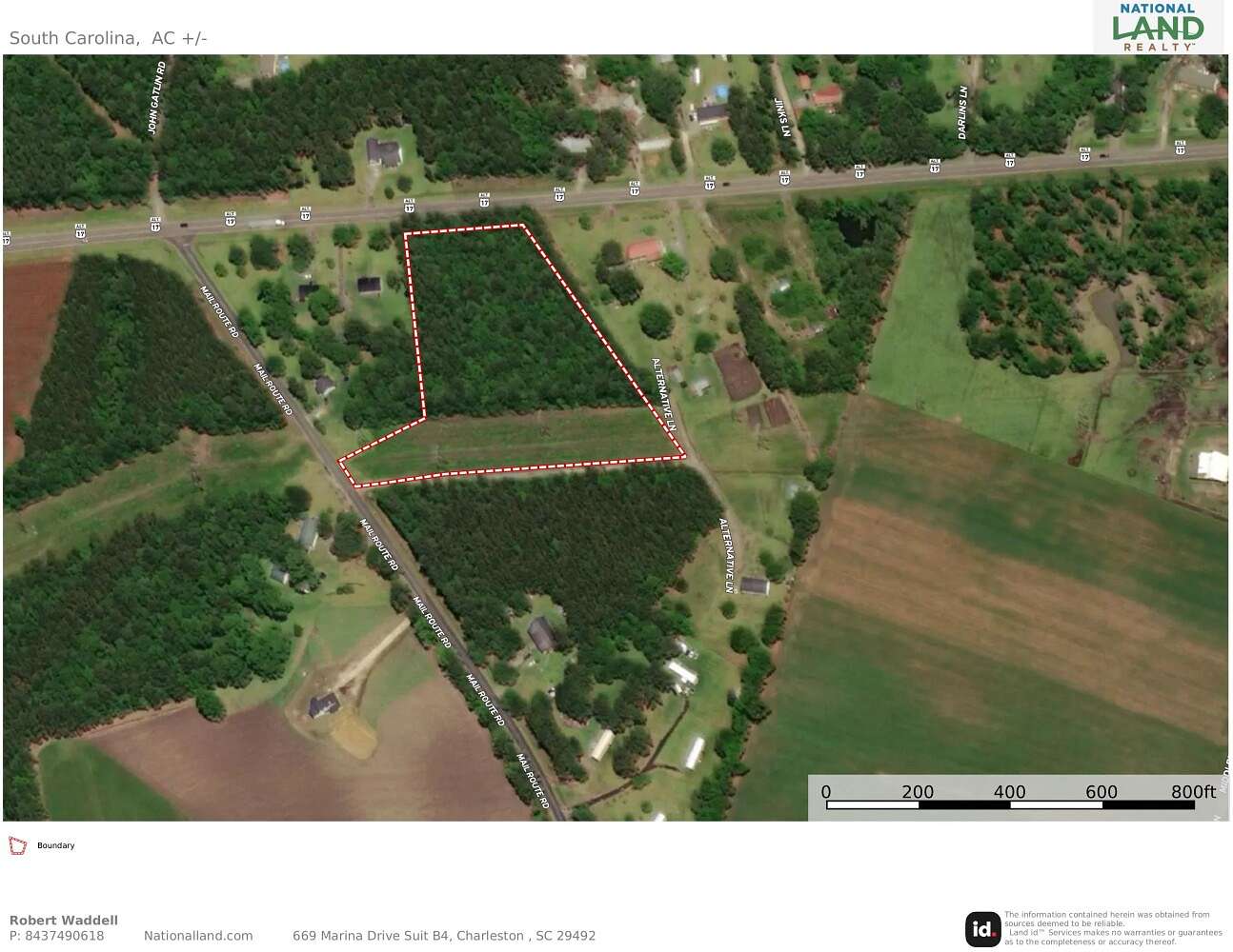 5 Acres of Residential Land for Sale in Bonneau, South Carolina