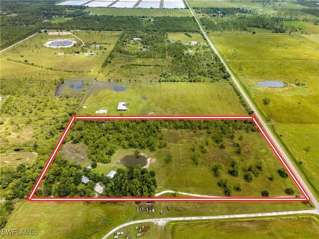 19.85 Acres of Land with Home for Sale in LaBelle, Florida