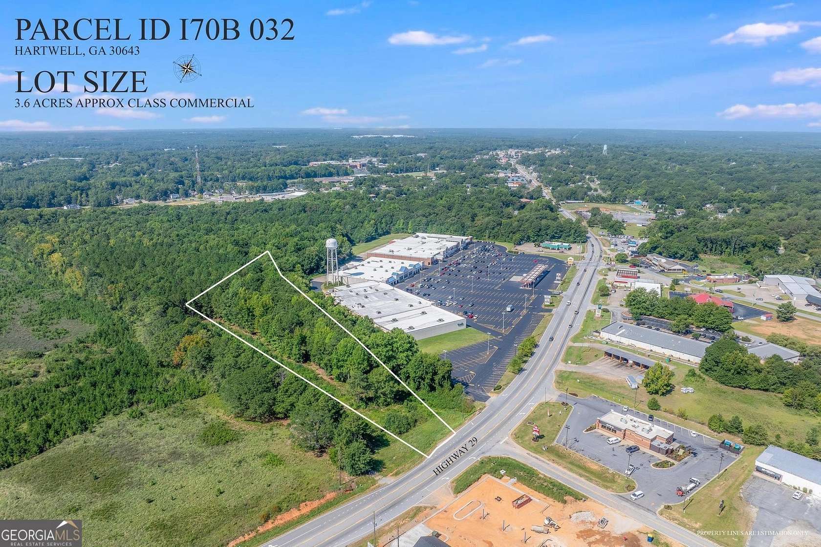 3.6 Acres of Commercial Land for Sale in Hartwell, Georgia