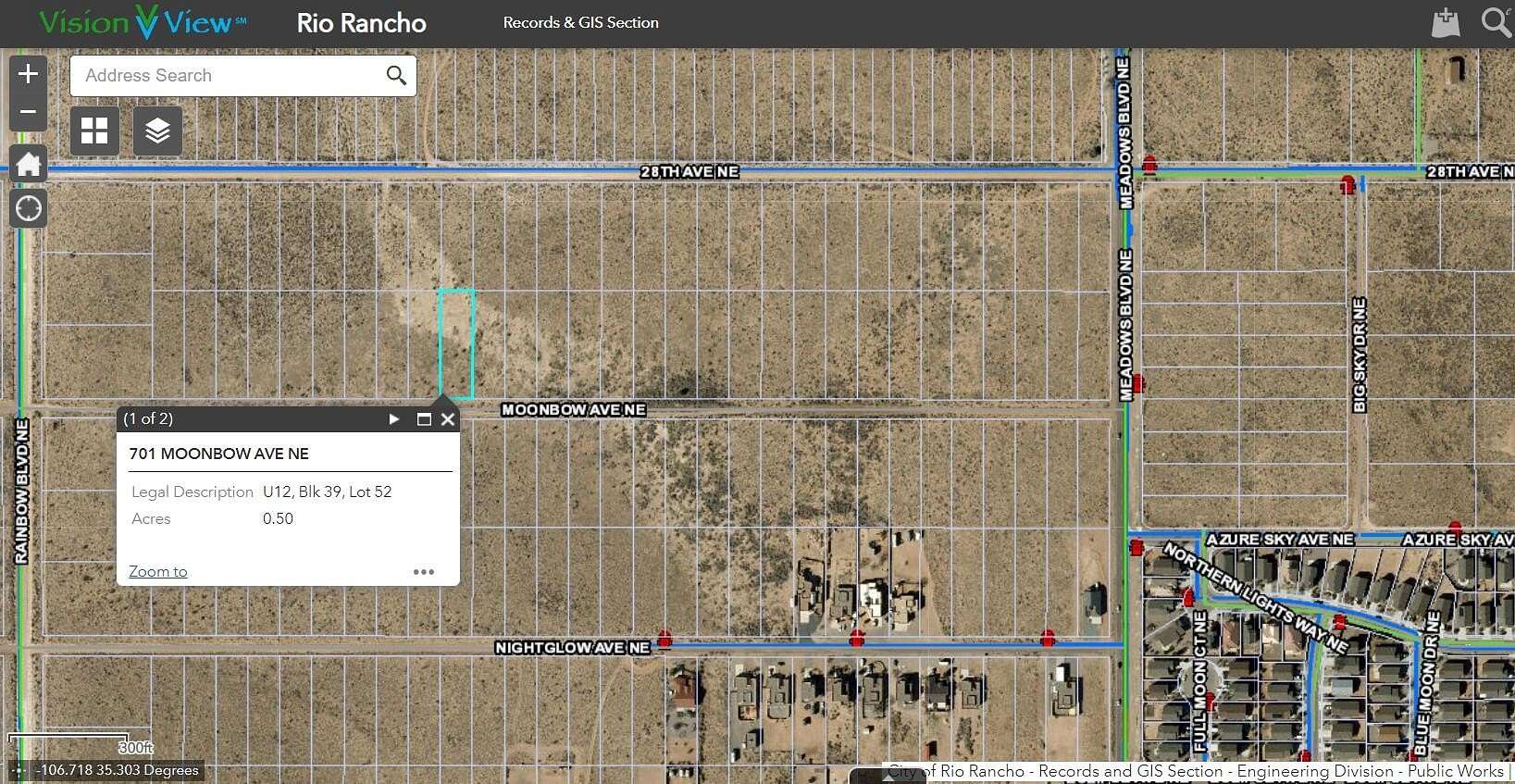 0.5 Acres of Residential Land for Sale in Rio Rancho, New Mexico