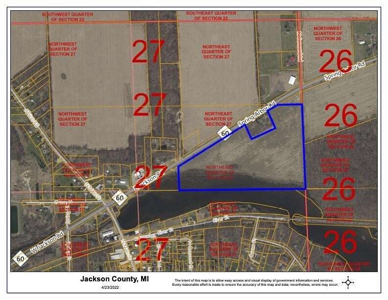 42.05 Acres of Land for Sale in Concord, Michigan