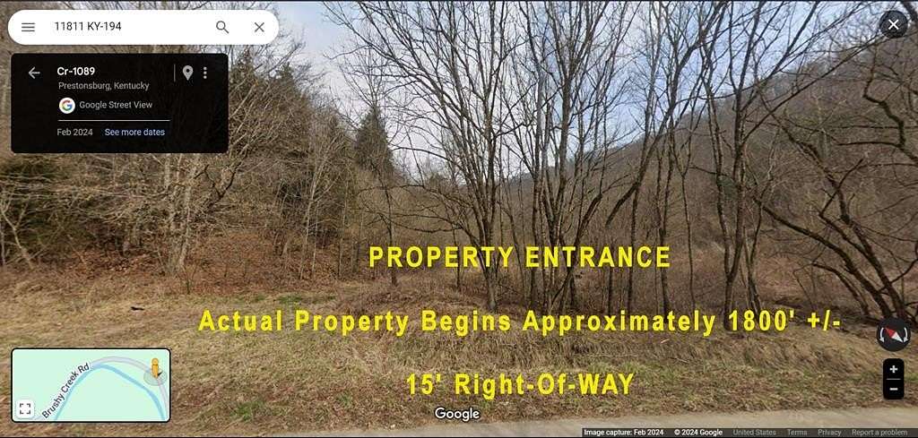 22 Acres of Land for Sale in Prestonsburg, Kentucky