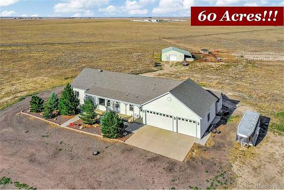 61.2 Acres of Land with Home for Sale in Briggsdale, Colorado