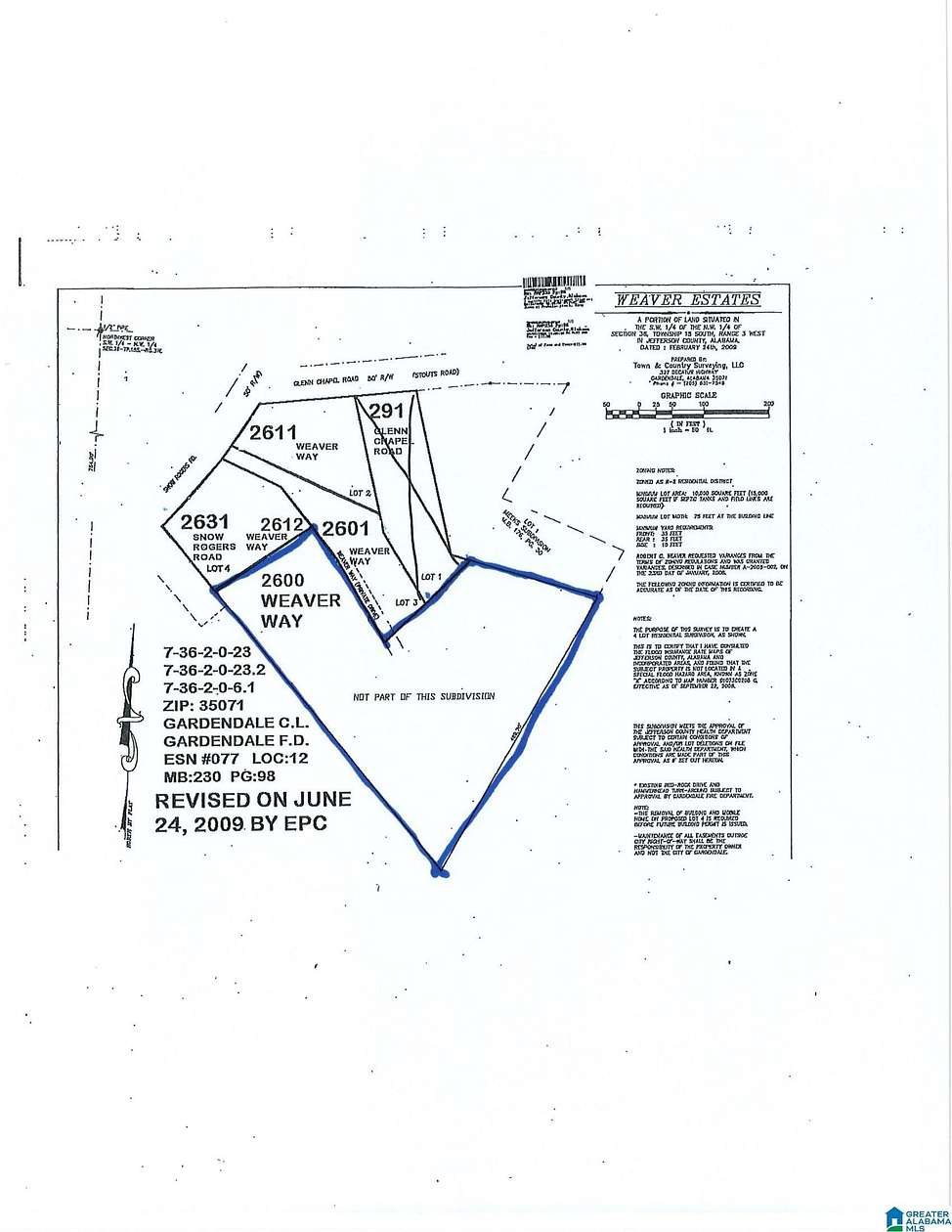 3 Acres of Residential Land with Home for Sale in Gardendale, Alabama