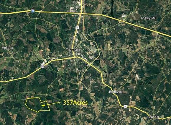 357.5 Acres of Land for Sale in Thomson, Georgia