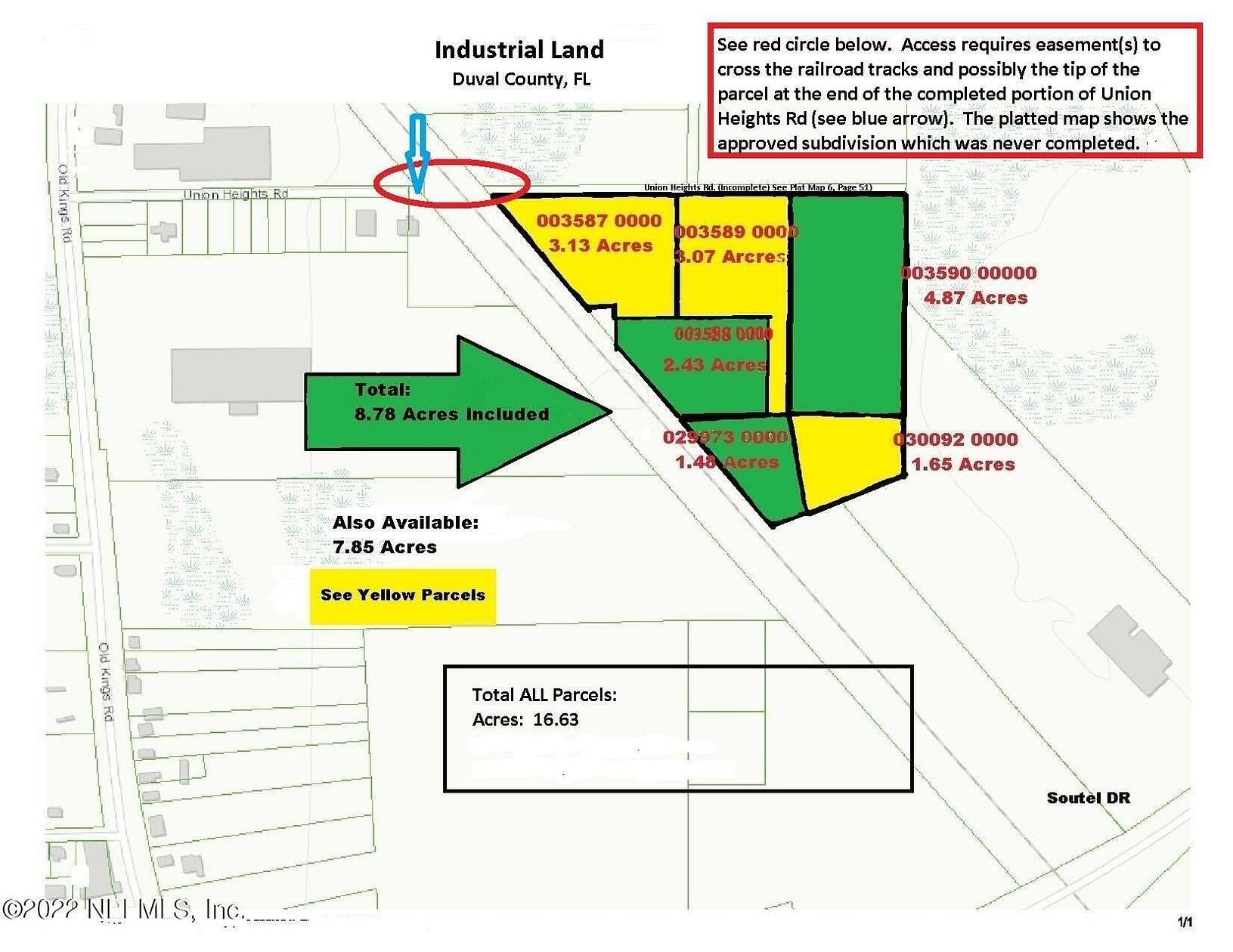 3.13 Acres of Commercial Land for Sale in Jacksonville, Florida