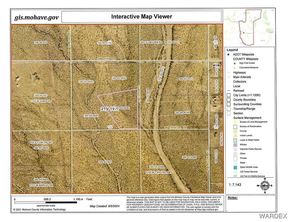 9.23 Acres of Residential Land for Sale in Golden Valley, Arizona
