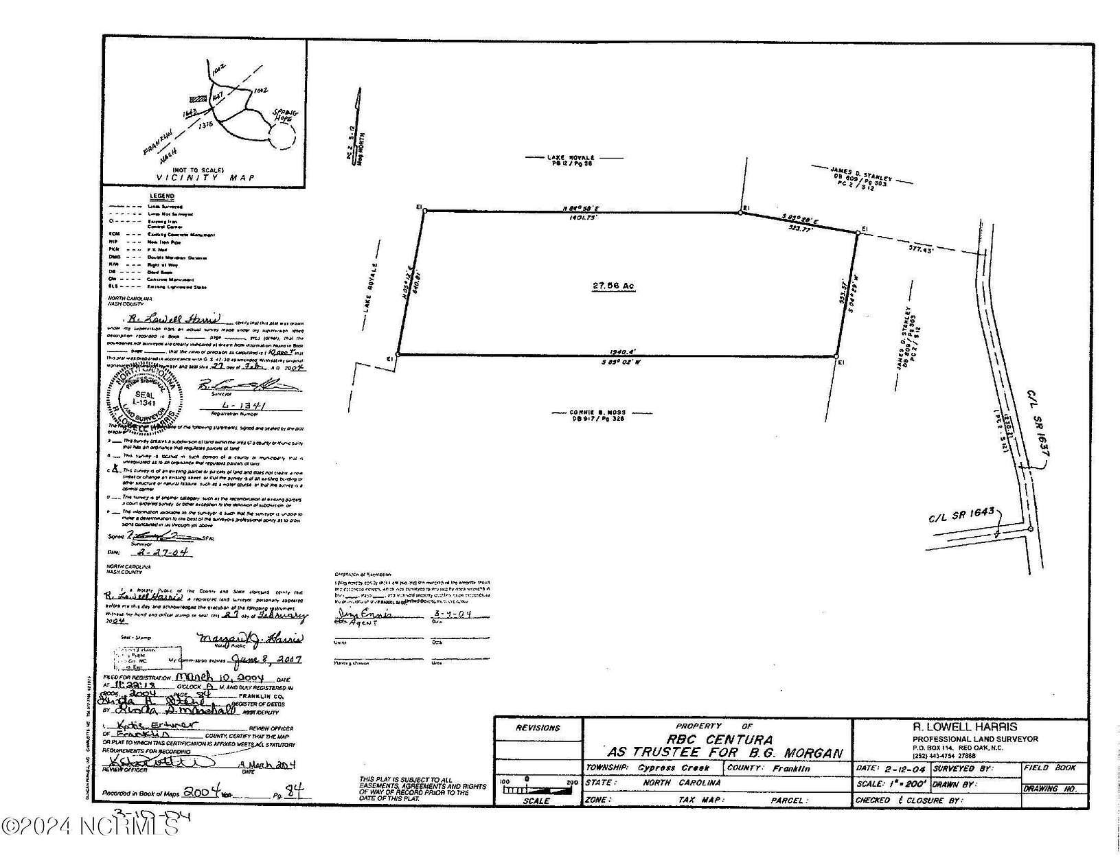 27.56 Acres of Recreational Land for Auction in Spring Hope, North Carolina