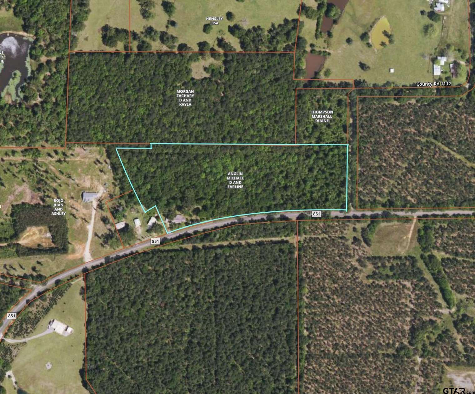 13.39 Acres of Recreational Land with Home for Sale in Rusk, Texas