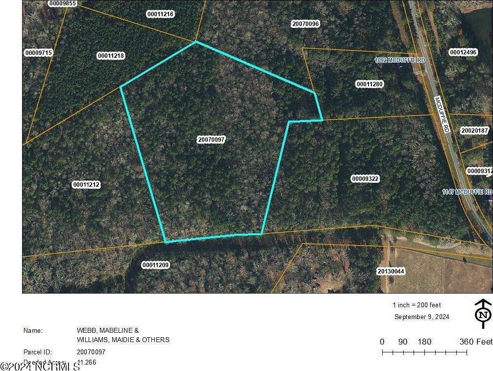 11.26 Acres of Land for Sale in Eagle Springs, North Carolina