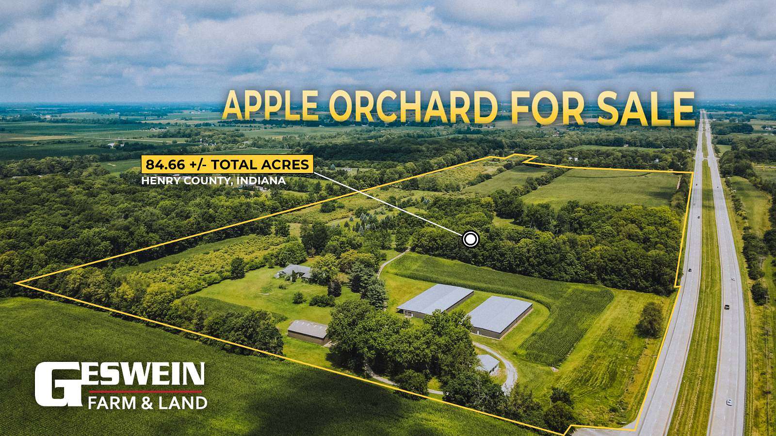 85 Acres of Agricultural Land for Sale in Springport, Indiana