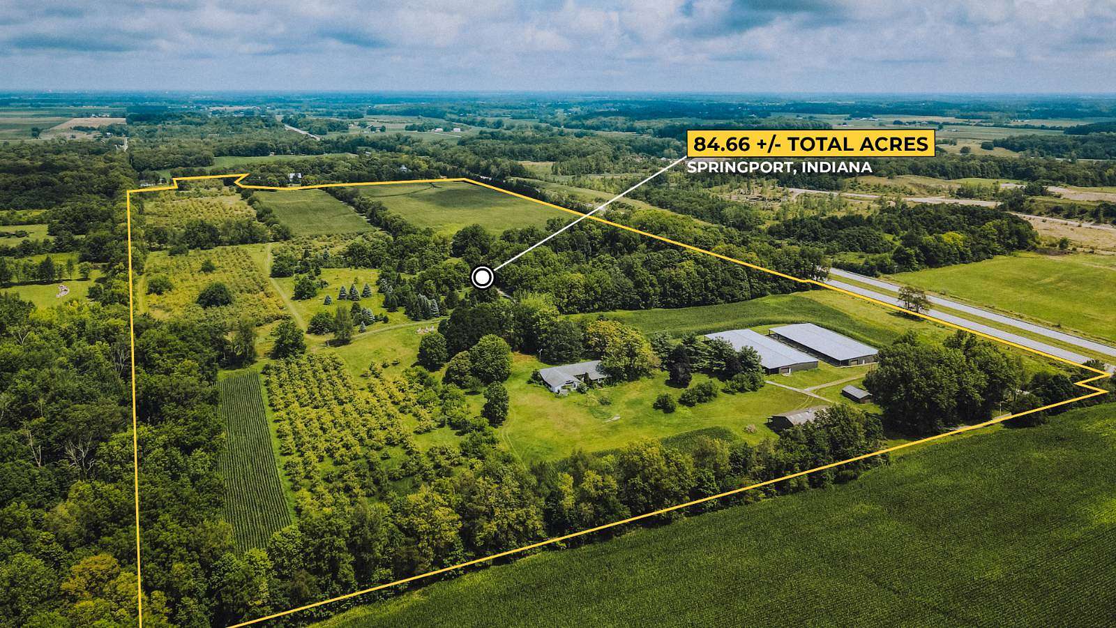 85 Acres of Agricultural Land for Sale in Springport, Indiana