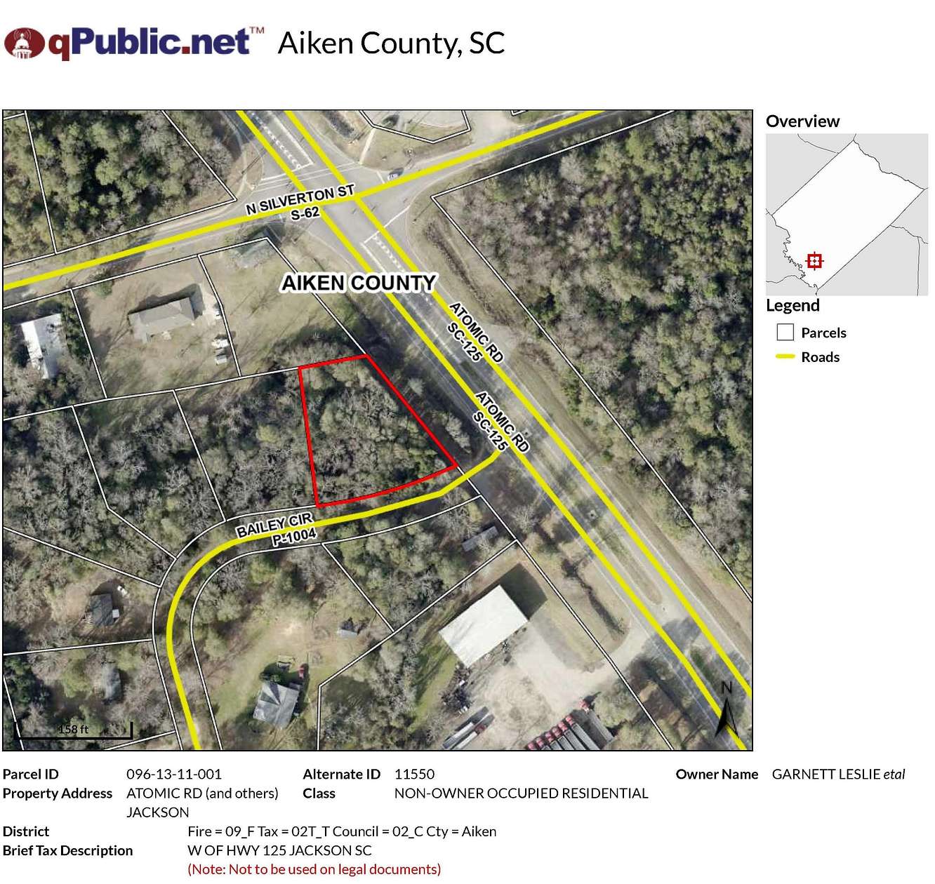 0.57 Acres of Commercial Land for Sale in Jackson, South Carolina