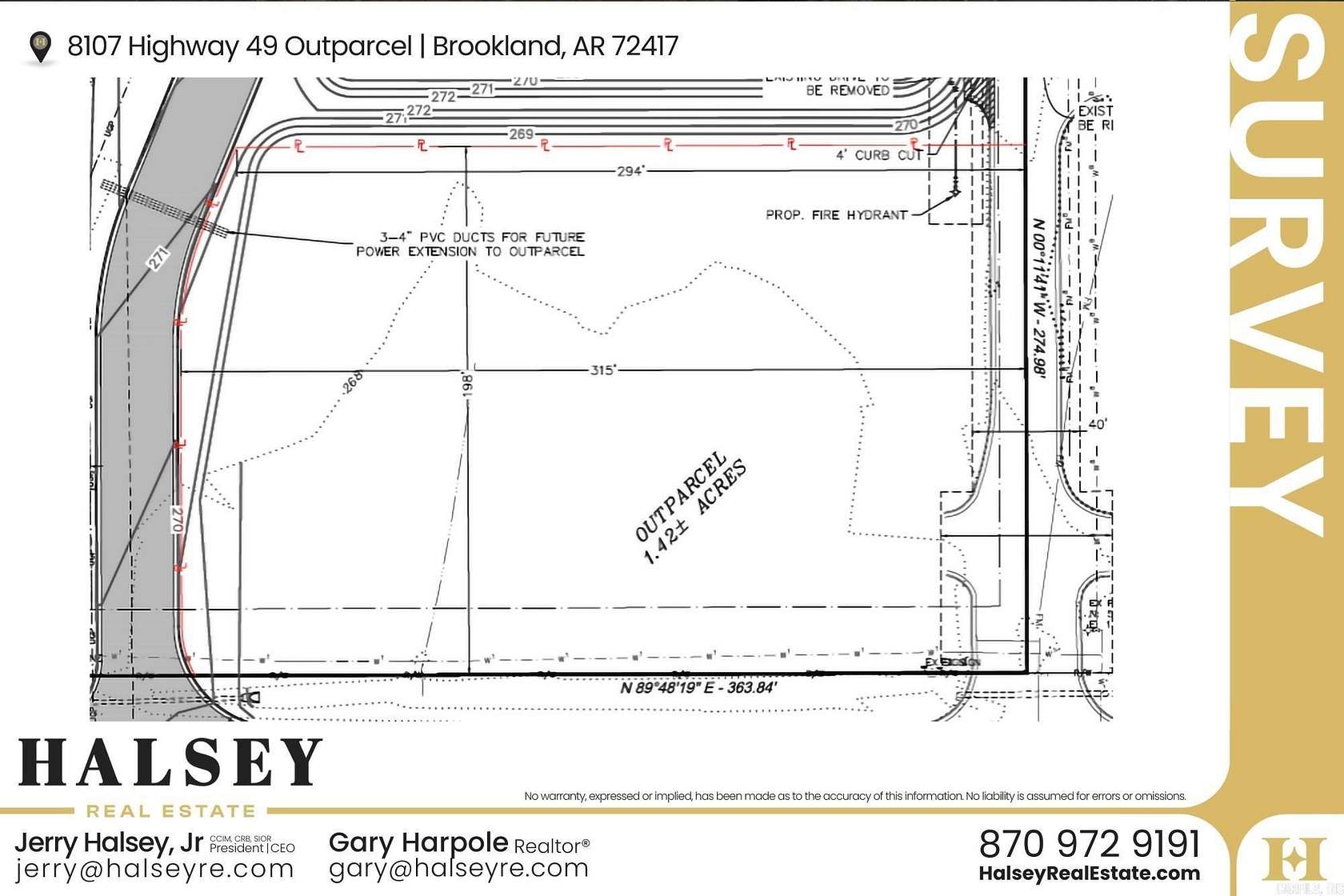 1.42 Acres of Mixed-Use Land for Sale in Brookland, Arkansas