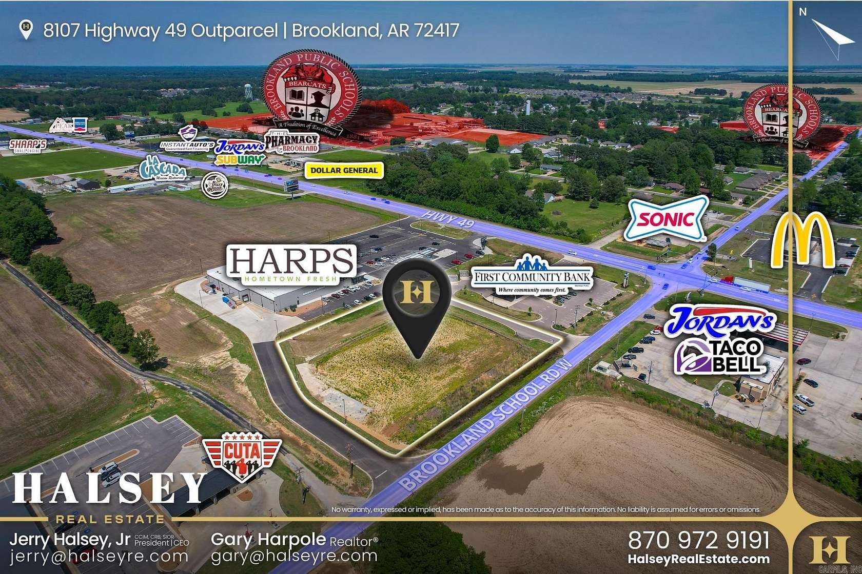 1.42 Acres of Mixed-Use Land for Sale in Brookland, Arkansas