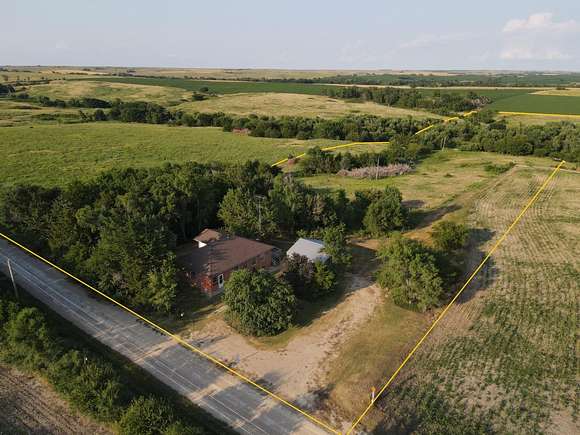 10 Acres of Recreational Land with Home for Sale in Agra, Kansas