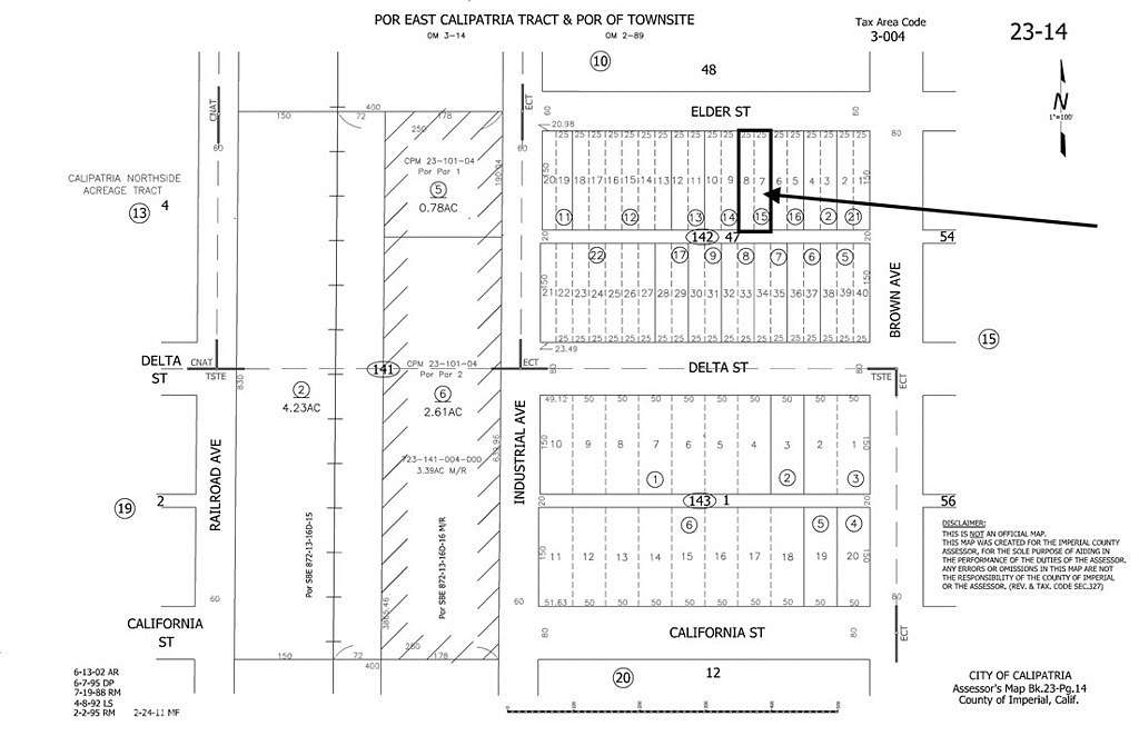 0.172 Acres of Commercial Land for Sale in Calipatria, California