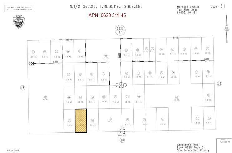 5 Acres of Land for Sale in Twentynine Palms, California