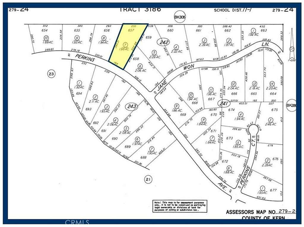 1.98 Acres of Residential Land for Sale in California City, California