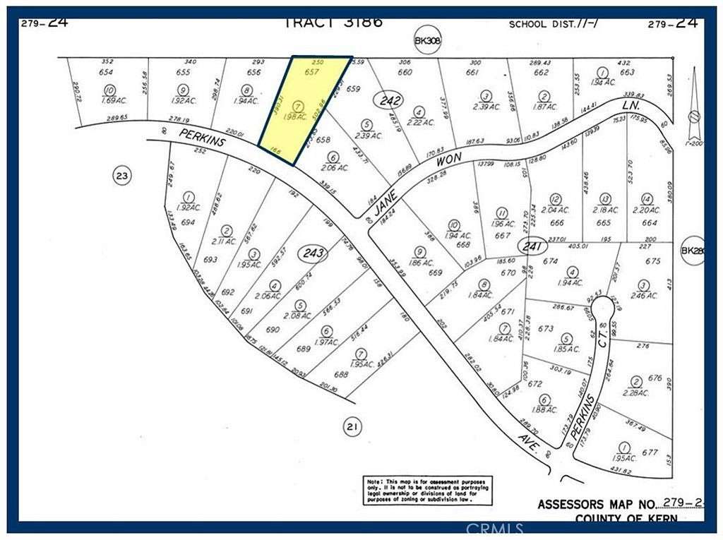 1.98 Acres of Residential Land for Sale in California City, California