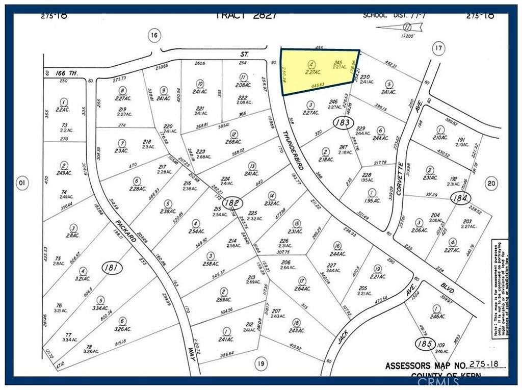 2.27 Acres of Residential Land for Sale in California City, California