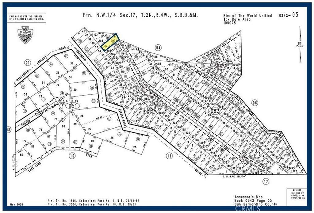 0.081 Acres of Land for Sale in Cedarpines Park, California