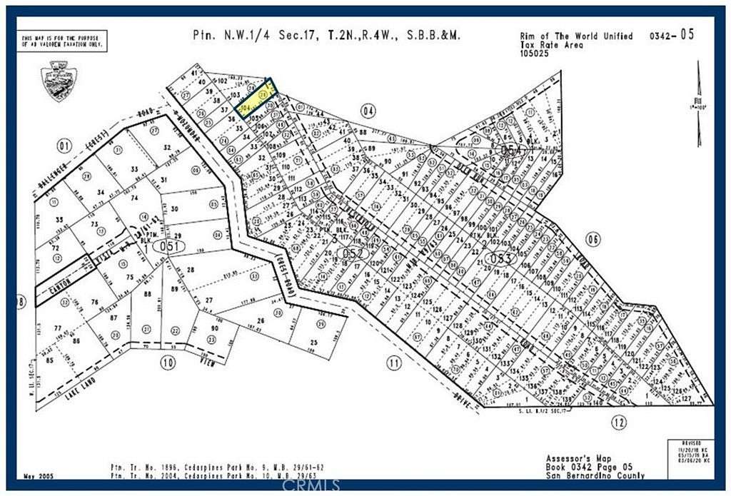 0.081 Acres of Land for Sale in Cedarpines Park, California