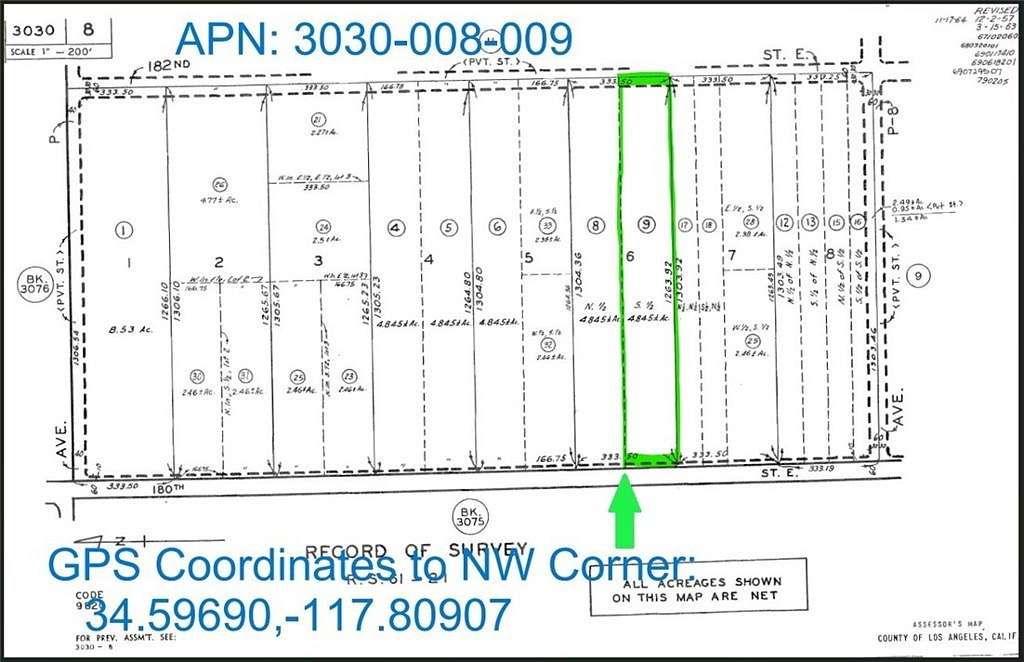 4.949 Acres of Residential Land for Sale in Palmdale, California