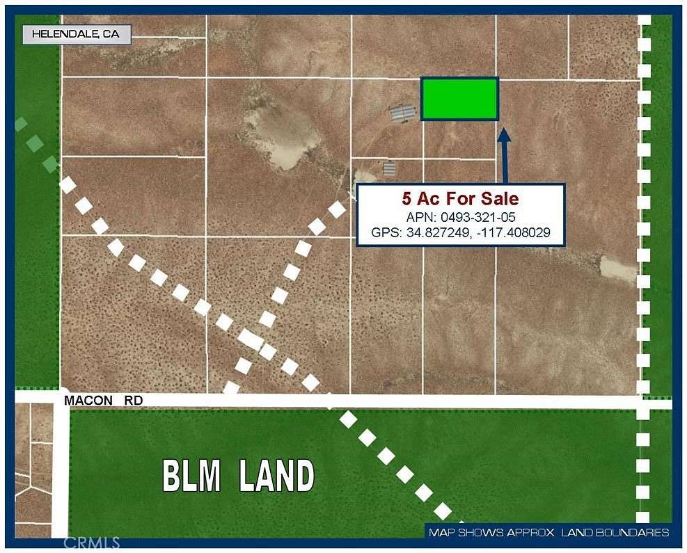 5 Acres of Recreational Land for Sale in Helendale, California