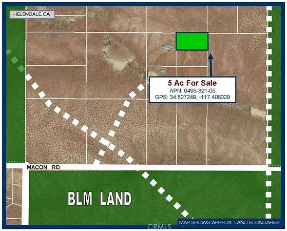 5 Acres of Land for Sale in Helendale, California
