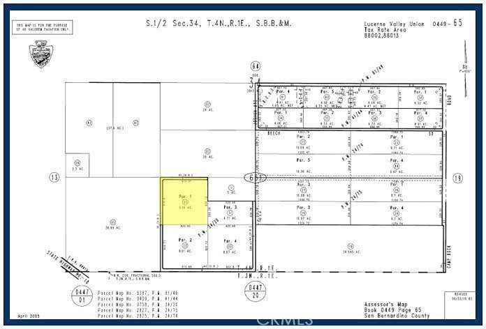 9.16 Acres of Residential Land for Sale in Lucerne Valley, California