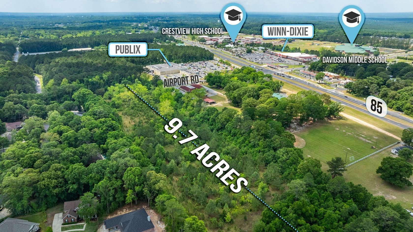 9.7 Acres of Mixed-Use Land for Sale in Crestview, Florida