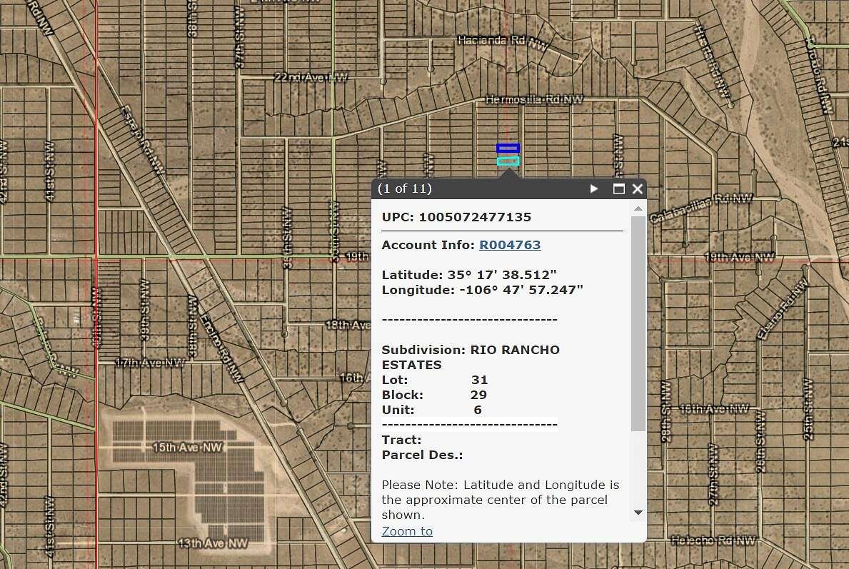 1.5 Acres of Land for Sale in Rio Rancho, New Mexico