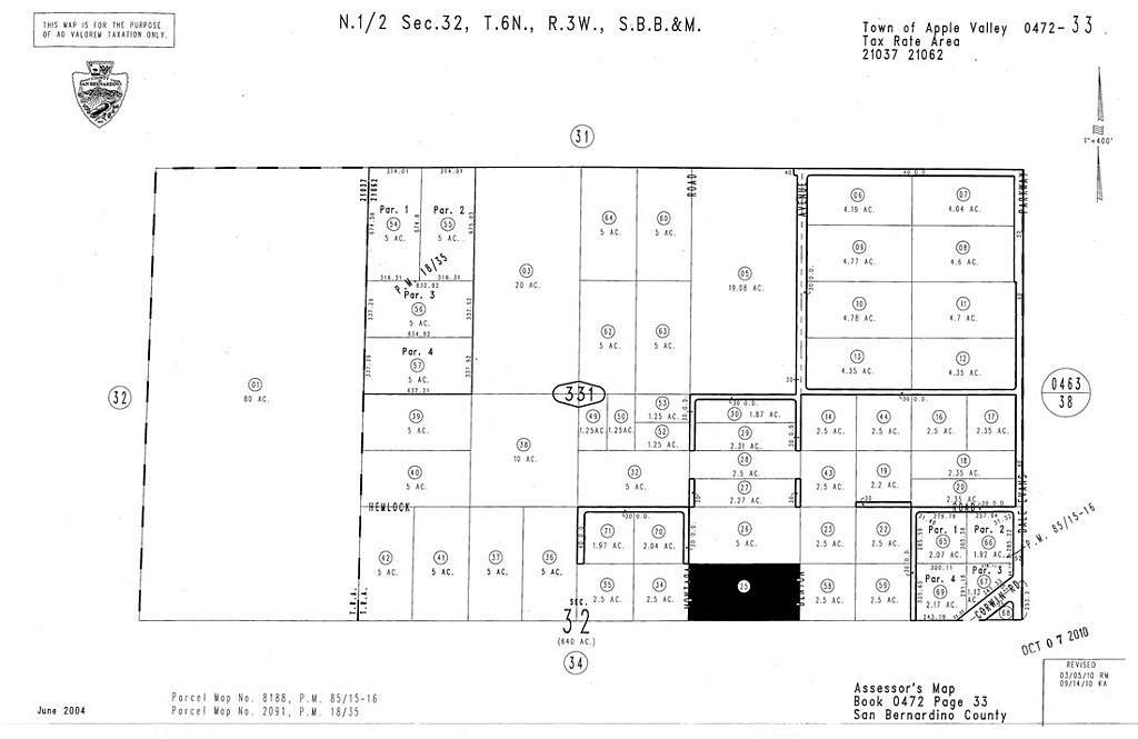 5 Acres of Land for Sale in Apple Valley, California