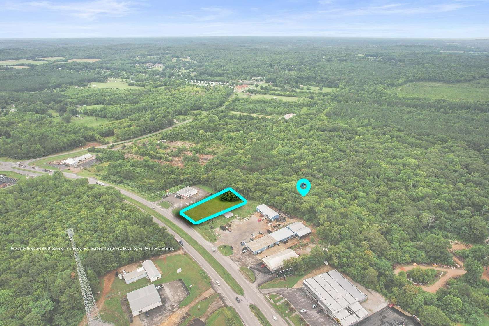 7.7 Acres of Commercial Land for Sale in Russellville, Alabama