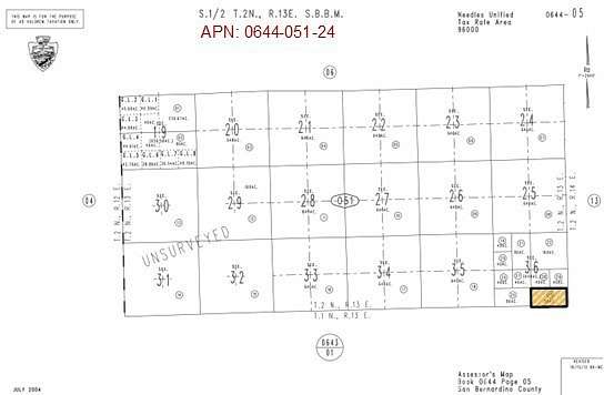 80 Acres of Recreational Land for Sale in Twentynine Palms, California