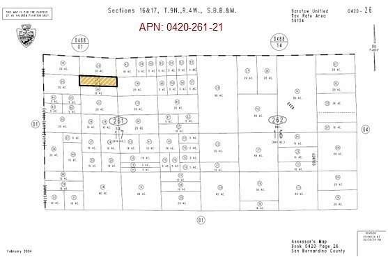 10 Acres of Recreational Land for Sale in Helendale, California