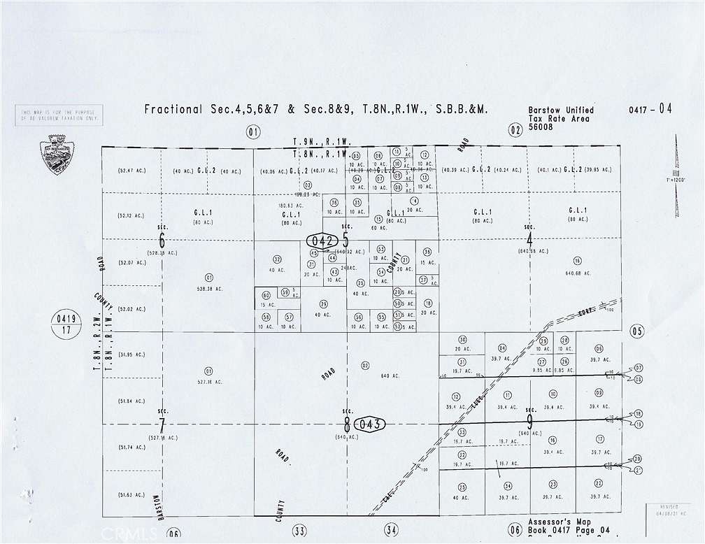 39.4 Acres of Land for Sale in Barstow, California