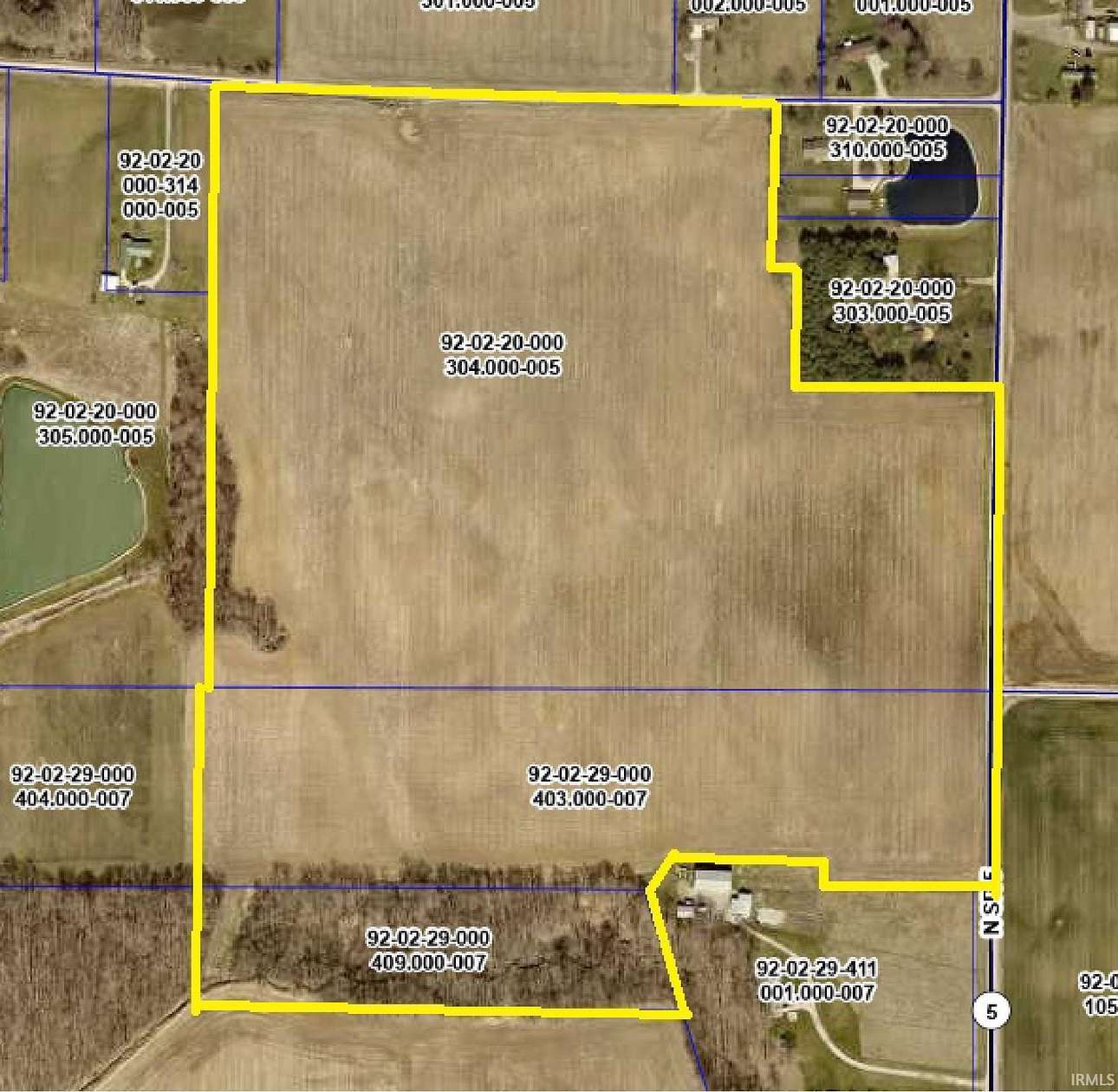 70 Acres of Land for Sale in Larwill, Indiana