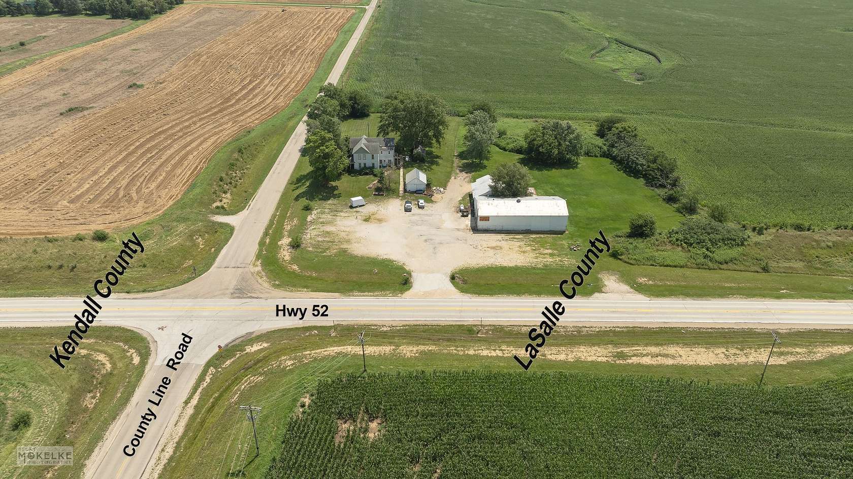 6 Acres of Residential Land with Home for Sale in Newark, Illinois